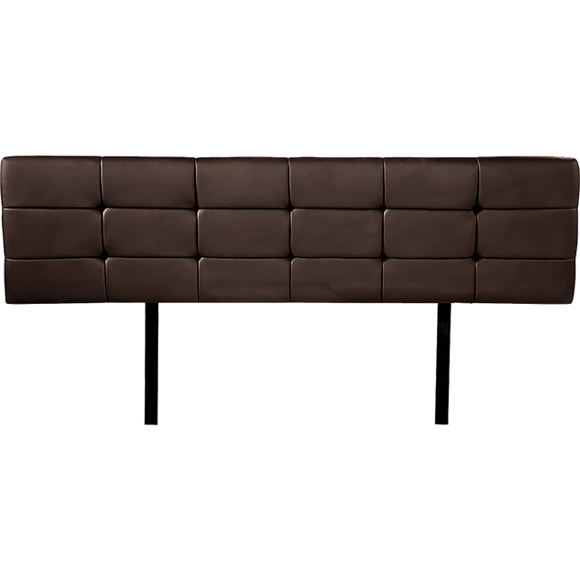 PU Leather King Bed Deluxe Headboard Bedhead - Brown