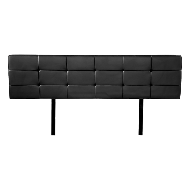 PU Leather King Bed Deluxe Headboard Bedhead - Black