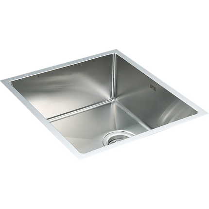 490x440mm Handmade Stainless Steel Undermount / Topmount Kitchen Laundry Sink with Waste