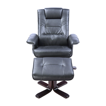 PU Leather Massage Chair Recliner Ottoman Lounge Remote