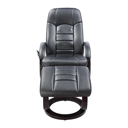 PU Leather Massage Chair Recliner Ottoman Lounge Remote