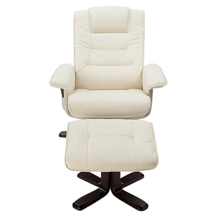 PU Leather Massage Chair Recliner Ottoman Lounge Remote
