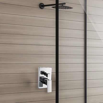 Chrome Bathroom Shower Wall Mixer Diverter w/ WaterMark