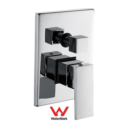 Chrome Bathroom Shower Wall Mixer Diverter w/ WaterMark
