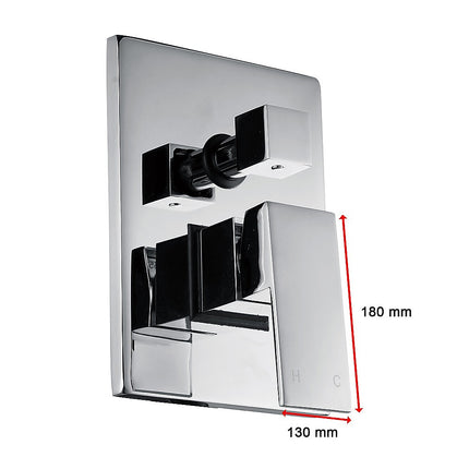 Chrome Bathroom Shower Wall Mixer Diverter w/ WaterMark