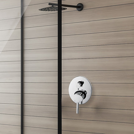 Chrome Bathroom Shower Wall Mixer Diverter w/ WaterMark
