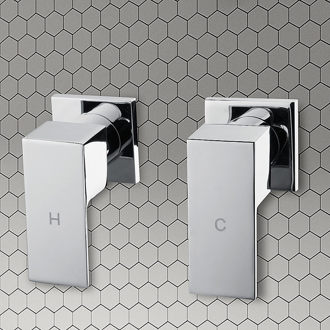 Chrome Bathroom Shower / Bath Mixer Tap Set w/ WaterMark