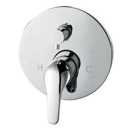 Chrome Bathroom Shower Wall Mixer Diverter w/ WaterMark