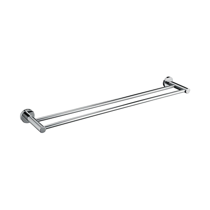 Double Classic Chrome Towel Bar Rail Bathroom