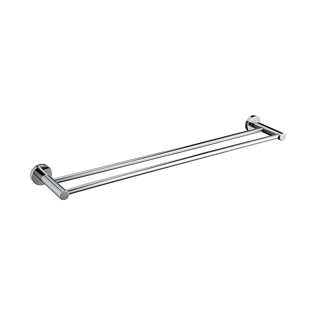 Double Classic Chrome Towel Bar Rail Bathroom