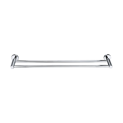 Double Classic Chrome Towel Bar Rail Bathroom