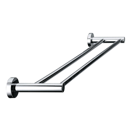 Double Classic Chrome Towel Bar Rail Bathroom