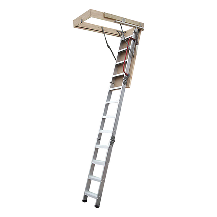 Deluxe Aluminium Attic Loft Ladder - 2700mm to 3050mm