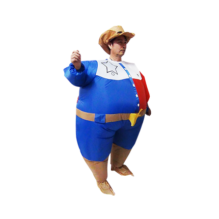 SHERIFF Fancy Dress Inflatable Suit -Fan Operated Costume