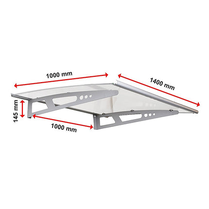 DIY Outdoor Awning Cover 1.4m x 1m Polycarbonate