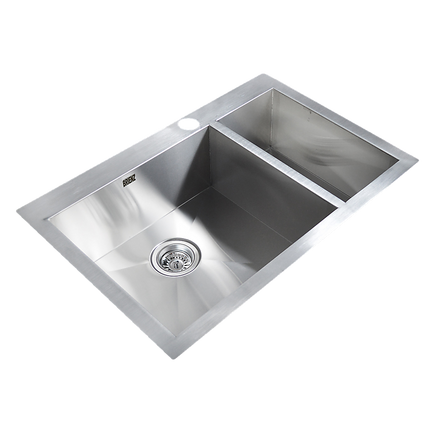 745x470mm Handmade Stainless Steel Topmount Kitchen Sink with Waste