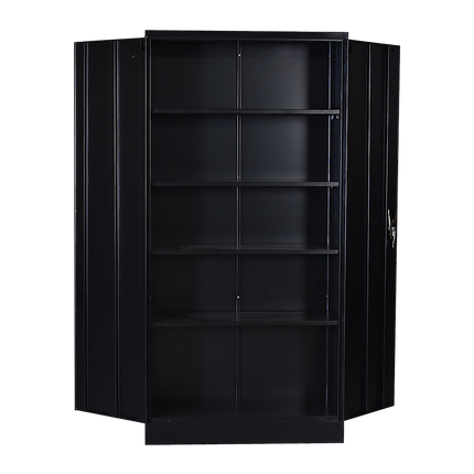 Two-Door Shelf Office Gym Filing Storage Locker Cabinet Safe