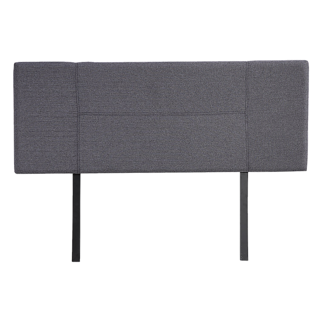 Linen Fabric Double Bed Headboard Bedhead - Grey