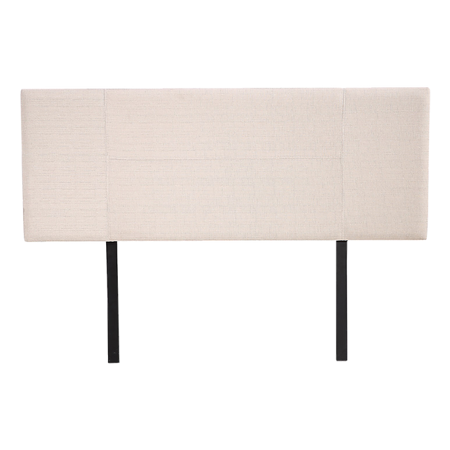 Linen Fabric Double Bed Headboard Bedhead - Beige