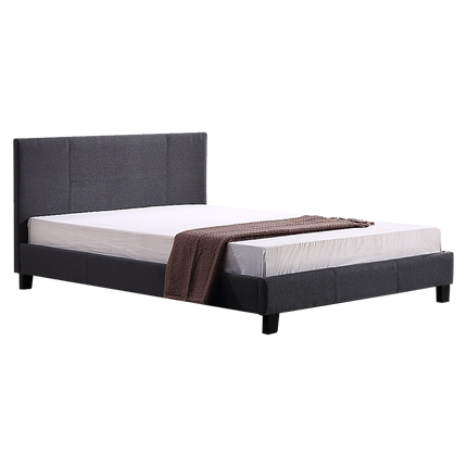 Double Linen Fabric Bed Frame Grey