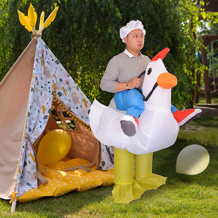 CHICKEN Fancy Dress Inflatable Suit - Fan Operated Costume