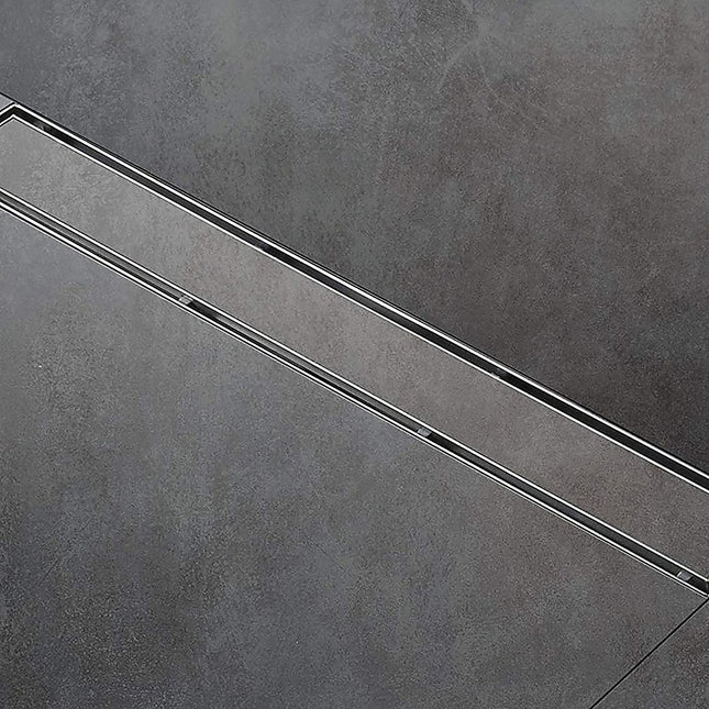 800mm Tile Insert Shower Bathroom Stainless Steel Grate Drain w/Centre outlet Floor Waste