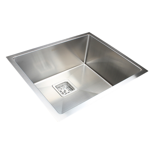 550x455mm Handmade 1.5mm Stainless Steel Undermount / Topmount Kitchen Sink with Square Waste
