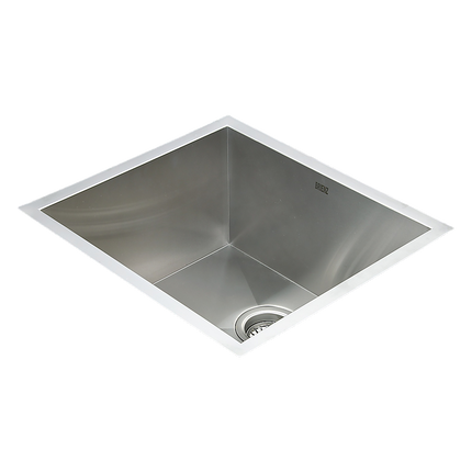 510x450mm Handmade Stainless Steel Undermount / Topmount Kitchen Laundry Sink with Waste