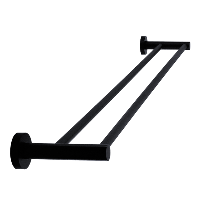 Single Classic Towel Bar Rail Bathroom Electroplated Matte Black Finish