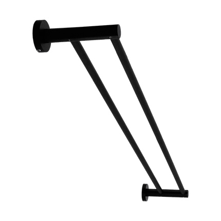 Single Classic Towel Bar Rail Bathroom Electroplated Matte Black Finish