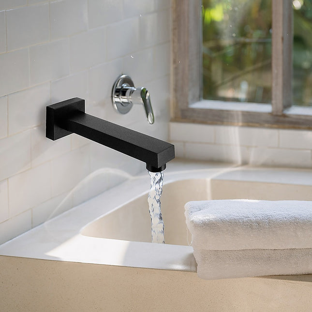 200mm Bath Safety Spout Electroplated Matte Black Finish