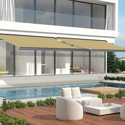 4.0m x 3.0m Retractable Folding Arm Awning Heavy Duty Full Cassette Motorised