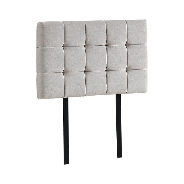 Linen Fabric Single Bed Deluxe Headboard Bedhead - Beige