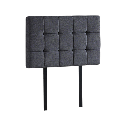 Linen Fabric Single Bed Deluxe Headboard Bedhead - Grey