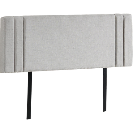 Linen Fabric Queen Bed Deluxe Headboard Bedhead - Beige