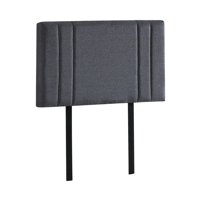 Linen Fabric Single Bed Deluxe Headboard Bedhead - Grey