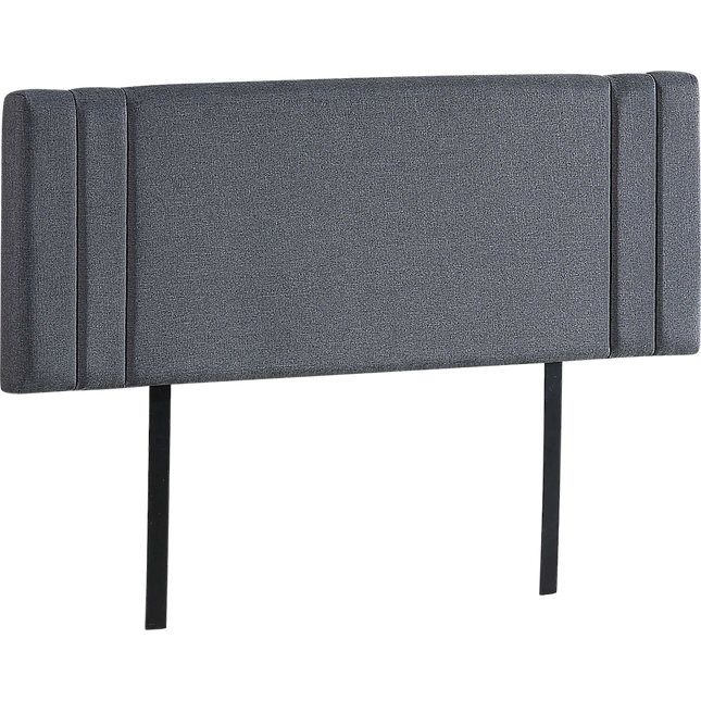 Linen Fabric Queen Bed Deluxe Headboard Bedhead - Grey