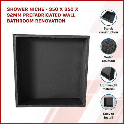 Shower Niche - 350 x 350 x 92mm Prefabricated Wall Bathroom Renovation