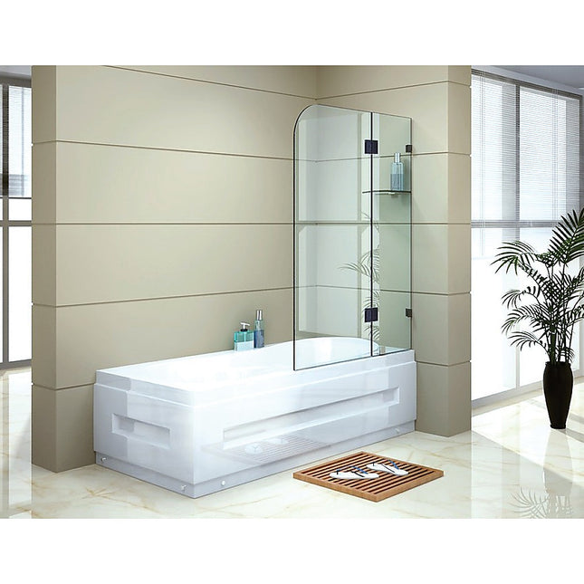 900 x 1450mm Frameless Bath Panel 10mm Glass Shower Screen By Della Francesca