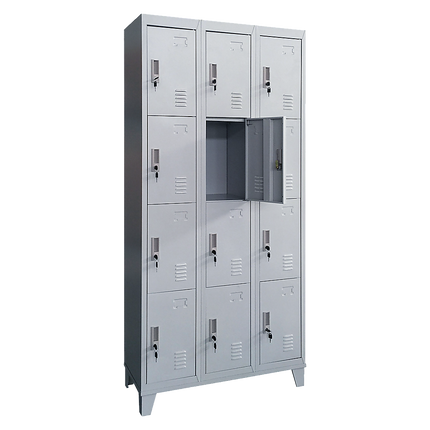 Twelve-Door Office Gym Shed Storage Locker