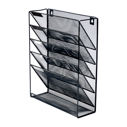 Wall Mount 6 Pocket Hanging File Sorter Organizer Folder Holder Rack Storage
