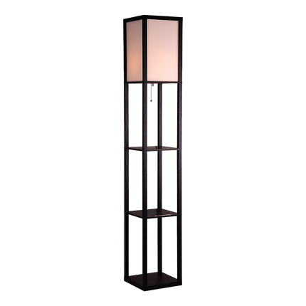 Shelf Floor Lamp - Shade Diffused Light Source with Open-Box Shelves
