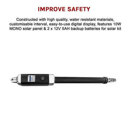 500KG 10W Solar Single Swing Auto Motor Remote Gate Opener