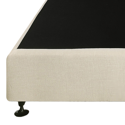 Palermo Queen Ensemble Bed Base Platinum Natural Sand Linen Fabric