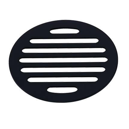 Square Black Floor Grate Drain 110 mm Full Brass Construction