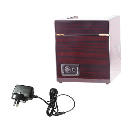 Automatic Dual Watch Winder Wood Display Box Case Motor Rotation Storage