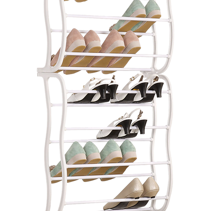 36 Pair Shoe Holder Organiser Over The Door Hanging Shelf Rack Storage Hook