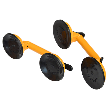 2x 100kg Aluminum Alloy Double Locking Suction Cup Glazer Glass Sucker Lifter