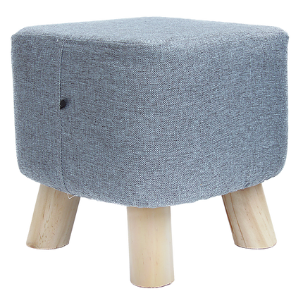 Fabric Ottoman Foot Stool Rest Pouffe Footstool Wood Storage Padded Seat