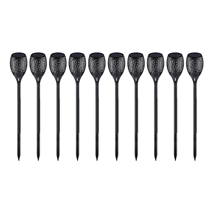10 Pack Solar Torch Lights 96 LED Flickering Lighting Dancing Flame Garden Lamp